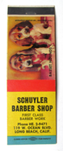 Schuyler Barber Shop - Long Beach, California 20FS Matchbook Cover Basset Hounds - £1.57 GBP