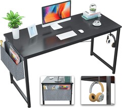 Foxemart Computer Desk 47&quot; Office Desks Writing Study Desk Modern Simple, Black - £81.34 GBP