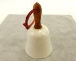 Enesco Christmas Dinner Bell, Vintage Porcelain, Wood Handle, Kitten In ... - $14.65