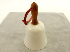 Enesco Christmas Dinner Bell, Vintage Porcelain, Wood Handle, Kitten In ... - £11.52 GBP