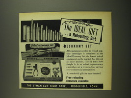 1952 Lyman Ideal Economy Set Advertisement - The Ideal Gift A reloading set - £14.48 GBP