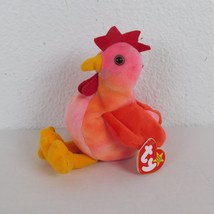 TY 1996 Retired Beanie Babies Strut the Rooster Vintage w/Hang Tag Farm Animal - £4.65 GBP