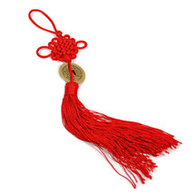 FENG SHUI FORTUNE COIN TASSEL RED Hanging Cure NEW Wealth Good Luck Pros... - $94.04 MXN