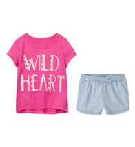 NWT Gymboree Wild Heart Tee The Children&#39;s Place Denim Shorts 3T 4T 5T  NEW - £16.05 GBP