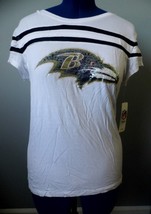 Baltimore Ravens NFL Juniors Sequin T-shirt - White ,Large - £17.98 GBP
