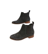 Toms Boots Womens Ella Chelsea Ankle Booties Gray Suede Round Toe Pull On Size 6 - £14.76 GBP