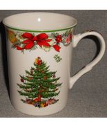 Spode CHRISTMAS TREE PATTERN  12oz MUG Holly/Ribbon Border - $15.83