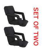 Set Of Two 5 Reclining Positions Tiltable Stadium Seat Concert Bleacher ... - £98.16 GBP