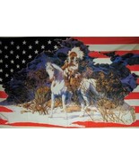 WARRIOR ON HORSE #3 FLAG FL116 flags american banner indian riding on ho... - $9.04 CAD