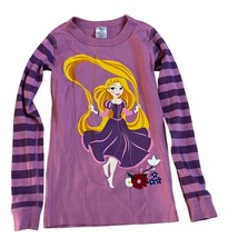 Rapunzel Purple Pajama PJ Long Sleeve Top Size 8 - £11.32 GBP