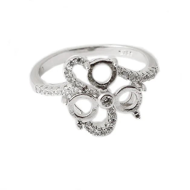 hot sale wedding engagement Semi Mount ring of elegant 925 silver rings for wome - £27.83 GBP
