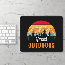 Retro Sunset Mountain Gaming Mouse Pad 9x7 Inch Playmat Outdoors Adventu... - $14.42