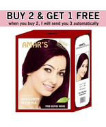 Buy 2 Get 1 Free | Amar&#39;s burgundy Hair Color With Henna 6 Pouches 10 gr... - £25.64 GBP
