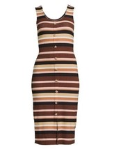 No Boundaries ~ Button Front ~ MEDIUM ~ Hot Chocolate Stripe ~ Sleeveles... - $30.00