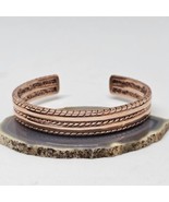 WJ 95 Southwestern Twisted Design Open Cuff Copper Bracelet - $39.95