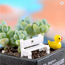 Dollhouse Miniature White PVC Yard Bench 1/12 Scale 1/12 Scale - $70.68 MXN+