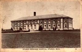 Sturgis Michigan Vintage 1933 Postcard Sturgis Memorial Hospital -bk45 - £1.55 GBP