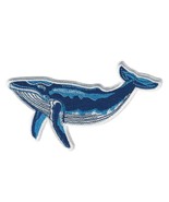 BLUE WHALE IRON ON PATCH 4.75&quot; Humpback Sea Life Mammal Embroidered Appl... - €4,29 EUR