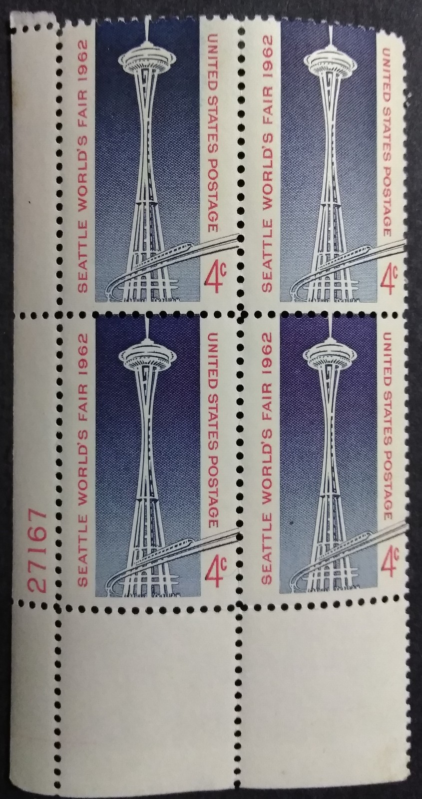 Primary image for Seattle World's Fair Set of Four Unused US Postage Stamps