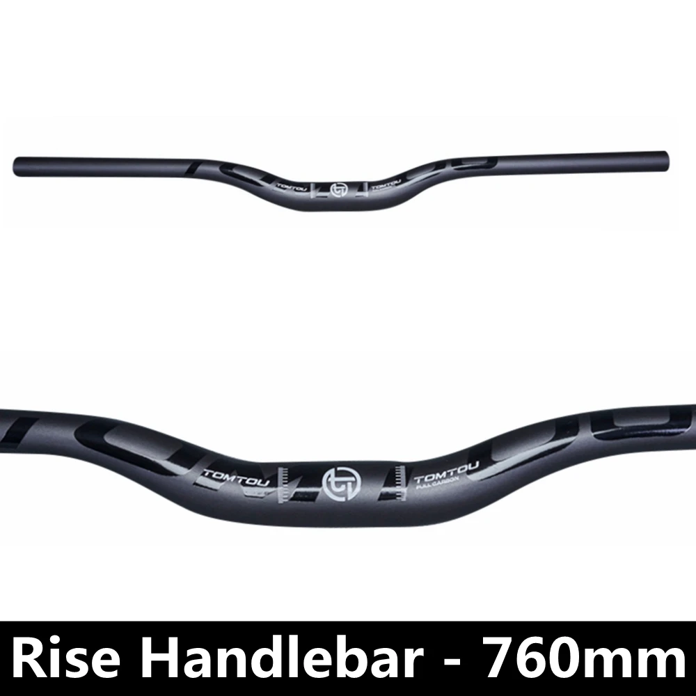 TOMTOU Bikes Mountain Handlebar  Fibre Bicycle MTB Handlebar Parts Black Glossy  - $138.15