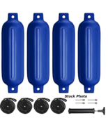Sailortenx Boat Fenders Set of 4 w/ 4.5&quot; x 16&quot;, Rope, Pump &amp; Needles - €42,52 EUR