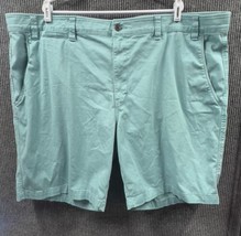 The Foundry Supply Co Shorts Men 54x10 Turquoise Blue Stretch Chino Anchors - £18.99 GBP