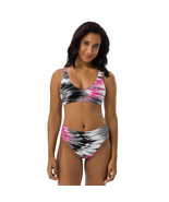 New Women&#39;s XS - 3XL High-Waisted Bikini Set Swimwear Tie Dye Pink and B... - £30.61 GBP+