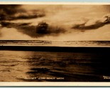 RPPC Tramonto Sul Onde Lungo Spiaggia Washington Wa Cartolina Unp H3 - $5.07