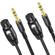 Xlr Female To 1/4 Inch (6.35Mm) Trs Cable, 10Ft 2 Pack, Twozoh - $33.94