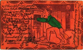 Pelle Cartolina Fumetto i&#39; Ve Got Un Feeling Per You Ladro Polli 1907 - £11.26 GBP