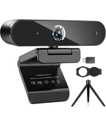 Nisheng 4K Webcam with Microphone, 4K Autofocus Web Camera with Privacy ... - £46.51 GBP