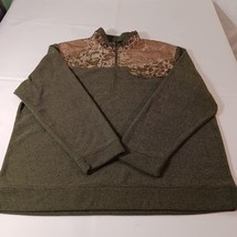 Realtree FJ10053 Men&#39;s Olive Night Rosin Heather 1/2 Zip Pullover Jacket... - €22,87 EUR