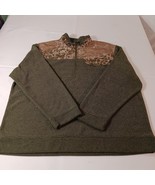 Realtree FJ10053 Men's Olive Night Rosin Heather 1/2 Zip Pullover Jacket... - $26.72