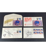 Apollo 17 Viking I to Mars Sarzin Metal Cachet Envelopes Read lot of 4 - £7.77 GBP