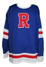 Any Name Number Philadelphia Ramblers Retro Hockey Jersey Blue Any Size image 4