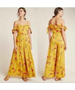Anthropologie Londonderry Yellow Floral Jumpsuit Size 26W - £60.38 GBP