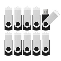 1Gb Usb 2.0 Flash Thumb Pen Drive Metallic Swivel Design (10 Pack) - £47.85 GBP