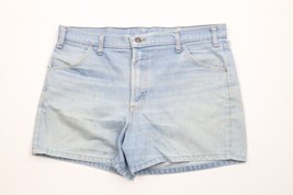 Vtg 70s Streetwear Mens 36 Faded Above Knee Denim Jean Short Shorts Blue USA - £55.41 GBP