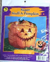 Halloween Super Stuff-A-Pumpkin Lawn Leaf Bag Super Size Jack-O-Lantern ... - £8.06 GBP