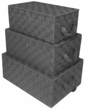 Sorbus Storage Box Woven Basket Bin Container Tote Cube Organizer Set Stackable - £44.81 GBP