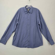 Calvin Klein Mens Shirt Size XL Blue Pinstripe Classic Long Sleeve Prepp... - $11.48