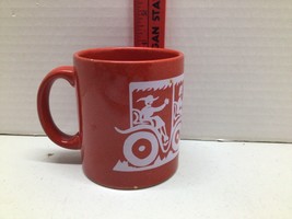 Vintage RARE WAECHTERSBACH West Germany Coffee Tea Mug Horses Red White - $17.82