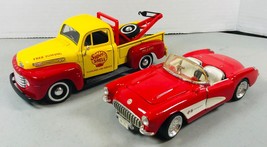 Set of 2 - 1957 Corvette Convertible and 1949 Super Shell Ford F1 Pickup - $18.76