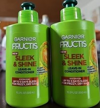 2 Garnier Sleek &amp; Shine Leave-In Conditioning Cream Argan oil 10.2 oz (BN15) - £11.71 GBP