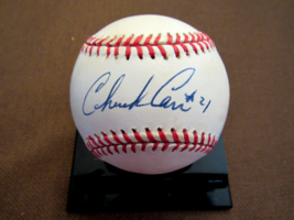 Chuck Carr # 21 1993 Florida Marlins Stolen Base Leader Signed Auto Baseball Jsa - £79.37 GBP