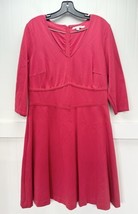 Boden Clerkenwell Ponte Knit Dress (US 14/UK 18) Pink Lined Fit Flare EUC - £42.52 GBP