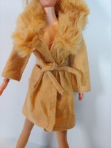 1973 Barbie Doll Tan Camel Fur Collar Jacket Belt &amp; Matching Skirt Best ... - $29.65