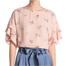 Vince Camuto Floral Tiered Ruffle Sleeve Top, MSRP $79 - £38.98 GBP