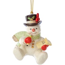 Lenox 2014 Snowman Figurine Ornament Annual Making List For Santa Christmas NEW - $12.00