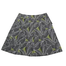 East 5th Skirt Womens 18 Black Green Leaves Design Pleated Banded Waist A Line - £20.15 GBP